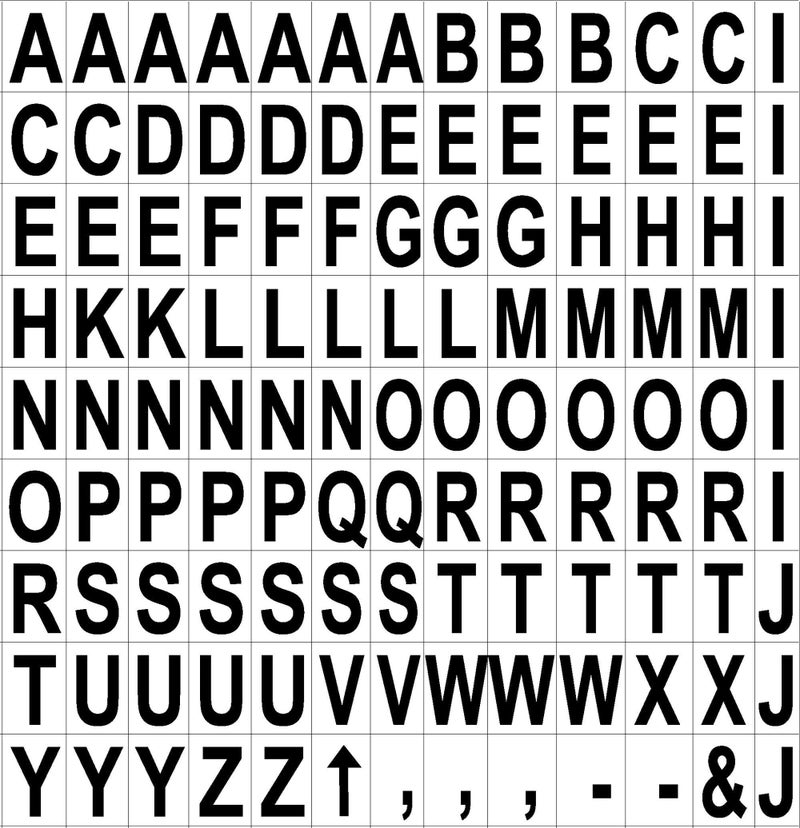 MasterVision Interchangeable Magnetic Board Accessories, Letters, Black, 0,75" h, 120 Pieces